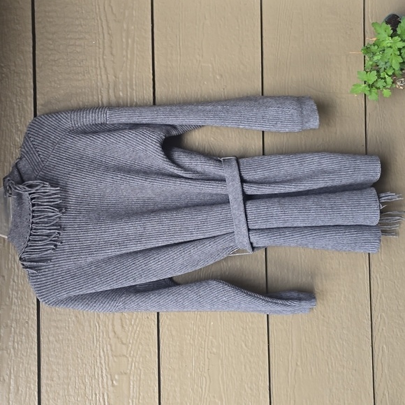 Splendid Cora Fringe Cardigan gray M medium NWT NEW - Picture 12 of 12